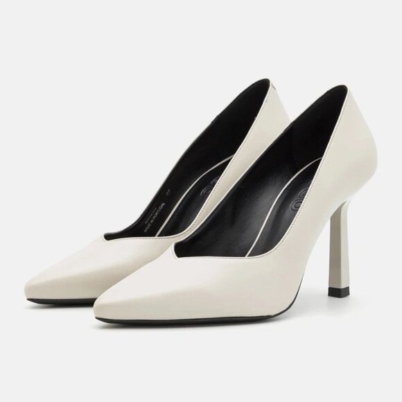 HUGO Katniss Pump 90 Women's White Leather Stiletto Heels US 7 (EU 37) MSRP $232 - Picture 2 of 9